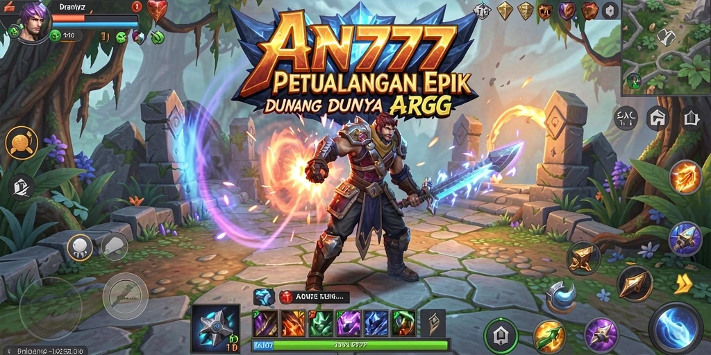 Tampilan gameplay intens AN777 dalam pertempuran ARPG yang mendebarkan.