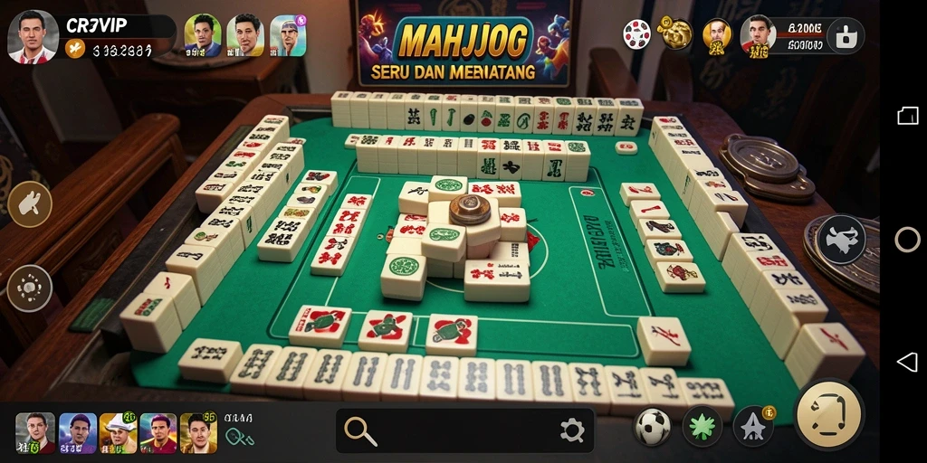 Tampilan gameplay seru dari CR7VIP dengan tantangan Mahjong.