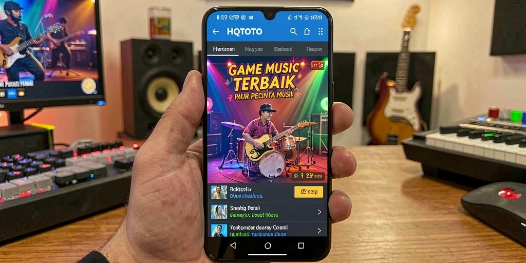 Screenshot gameplay HQTOTO yang menampilkan interaksi pengguna dengan musik.