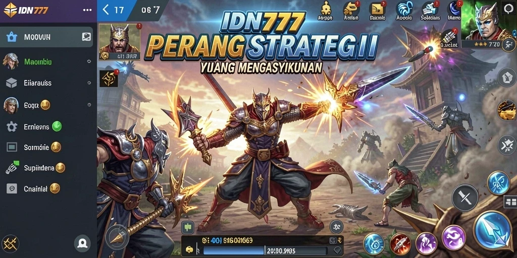 Tampilan menarik dari gameplay strategi IDN777.