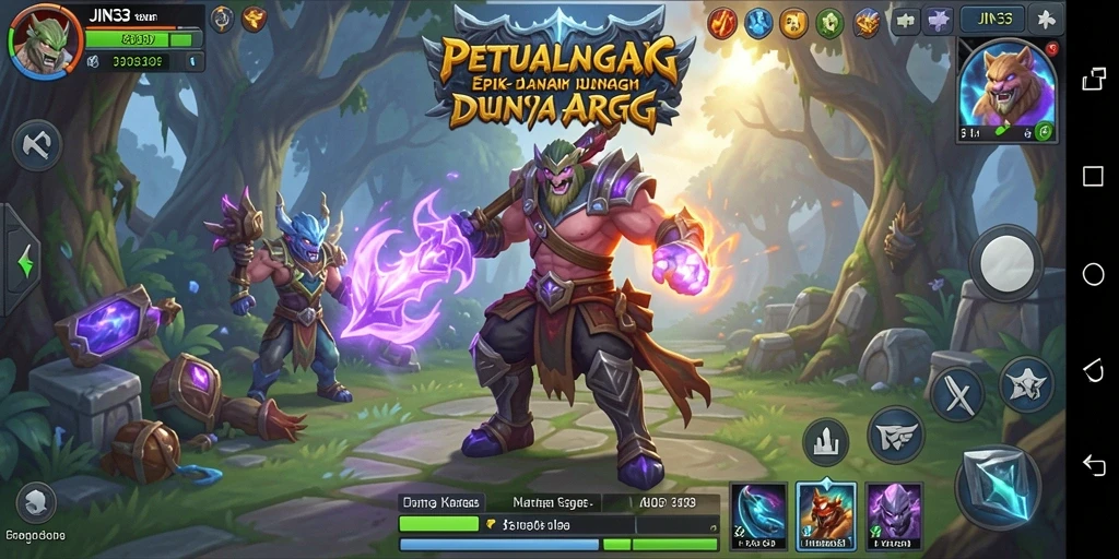 Screenshot mencerminkan aksi seru dalam game ARPG JIN33.