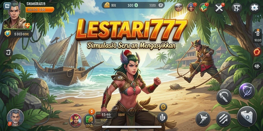 Tangkapan layar LESTARI777 menampilkan gameplay simulasi yang interaktif.