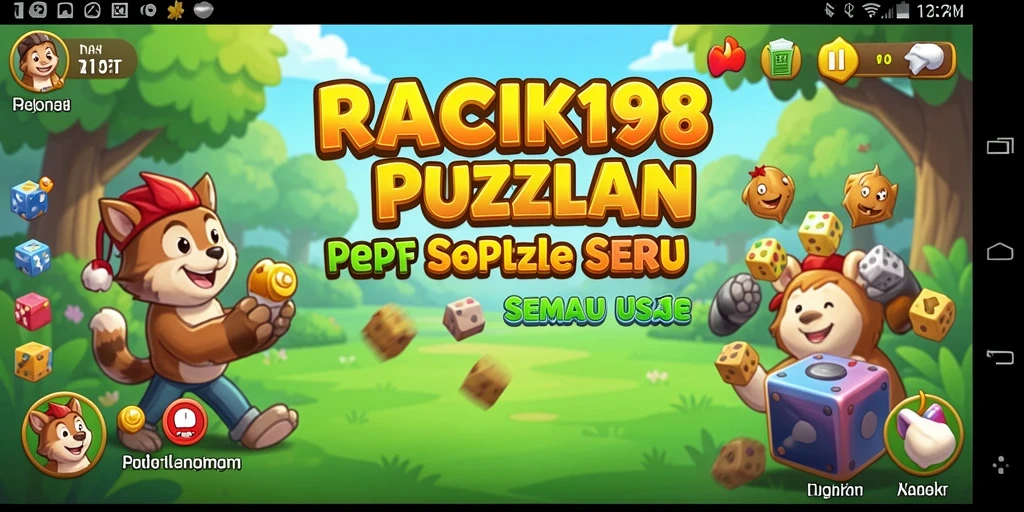 Tampilan gameplay seru di RACIK198 dengan berbagai puzzle yang menantang.